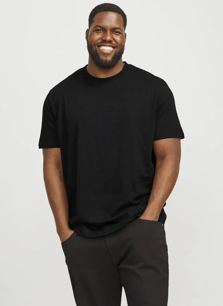 JACK & JONES Casual Crew Neck Regular Fit Plus size T-Shirt